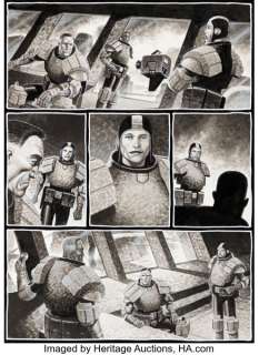 Colin MacNeil Judge Dredd Megazine #279 "Insurrection" Story Page 2 Original Art (Rebellion, 2009).