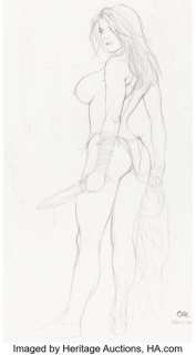 Frank Cho The Marvel Encyclopedia: a Complete Guide to the Characters of the Marvel Universe Shanna, Wolverine, and Invisible Woman Cover / Interior Character Illustration Preliminary Original Art (Dorling Kindersley Publishers Ltd, 2006). | Heritage