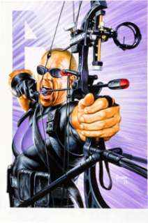 2016 Upper Deck Marvel Masterpieces #55 Hawkeye - Original Trading Card Artwork by Joe Jusko | Heritage