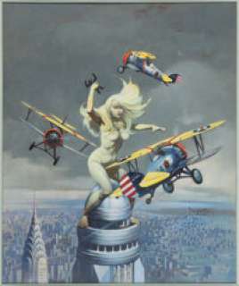 Frank Frazetta Eerie #81 "Queen Kong" Cover Painting (Warren, 1977).