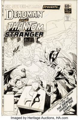 Jim Aparo DC Super-Stars #18 Deadman and Phantom Stranger Cover Original Art (DC, 1978).