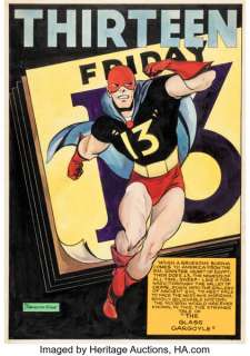 Bernard Klein (as Hamilton Kaye) Daredevil Comics #4 "The Glass Gargoyle" Splash Page 1 Original Art (Lev Gleason, 1941). | Heritage