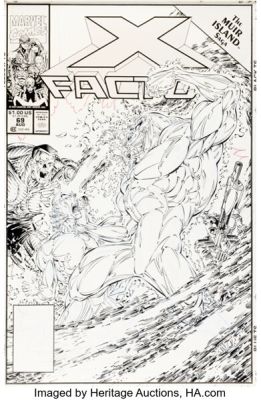 Whilce Portacio X-Factor #69 "The Muir Island Saga" Cover Original Art (Marvel, 1991).