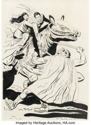 Jesse Marsh Edgar Rice Burroughs‘ John Carter of Mars #1 Cover Original Art (Gold Key, 1964).
