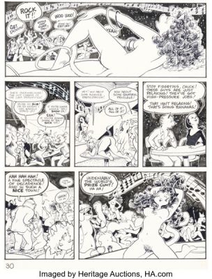 Reed Waller Bizarre Sex #9 Omaha the Cat-Dancer Story Page 30 Original Art (Kitchen Sink Press, 1981).