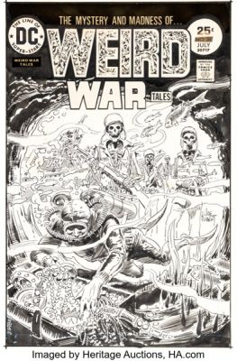 Joe Kubert Weird War Tales #39 Cover Original Art (DC, 1975). | Heritage
