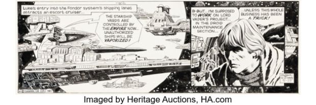 Al Williamson Star Wars Daily Comic Strip Original Art dated 5-25-81 (LA Times Syndicate, 1981). | Heritage
