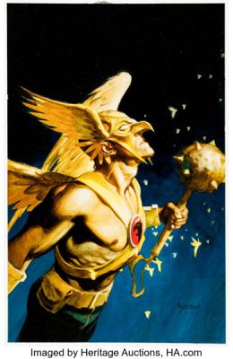 Andrew Robinson Hawkman #1 Cover Painting Original Art (DC, 2002).