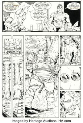 Dan Jurgens and Rick Burchett Justice League America #69 Doomsday Story Page 8 Original Art (DC, 1992). | Heritage