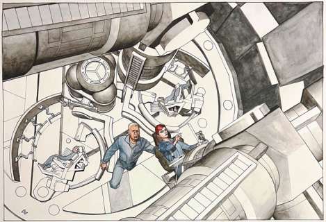 Adi Granov - 39 X 27 Cm. - Signed | Captain America 1 - Granov - Originele 1/2 pagina Captain America - Page volante - Exemplaire unique - (2014) | Catawiki