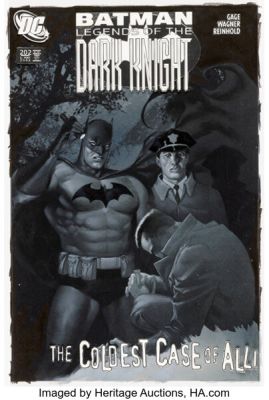 Ariel Olivetti Batman: Legends of the Dark Knight #202 Cover Original Art (DC, 2006).