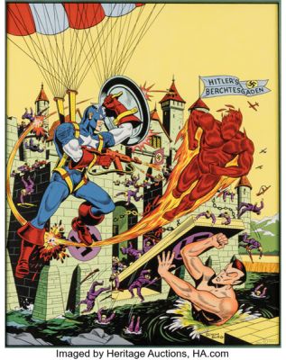 Alex Schomburg All Select Comics #1 Cover Re-Creation Painting Original Art (undated). | Heritage