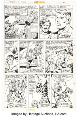 George Pérez and Joe Sinnott Fantastic Four #191 Story Page 4 Original Art (Marvel, 1978). | Heritage
