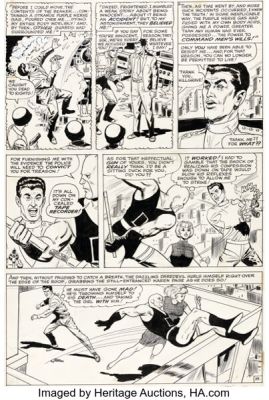 Joe Orlando and Vince Colletta Daredevil #4 Story Page 19 Purple Man First Appearance Issue / Origin Story Page 19 Original Art (Marvel, 1964). | Heritage