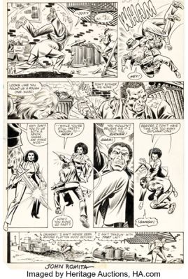 John Romita Jr. and John Romita Sr. The Amazing Spider-Man Annual #16 Monica Rambeau First Appearance Issue Story Page 4 Original Art (Marvel, 1982). | Heritage