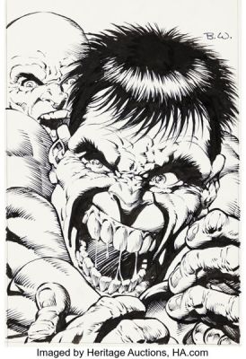 Bernie Wrightson - Hulk Illustration Original Art (undated). | Heritage