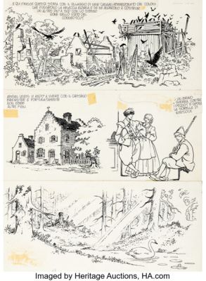 Milo Manara Indian Summer Story Page 141 Original Art (Corto Maltese 20, 1985). | Heritage