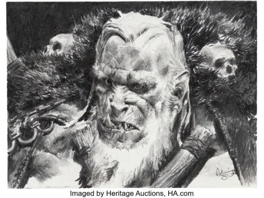 Adrian Smith - Orc from The Lord Of The Rings Illustration Original Art (undated).