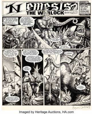 Bryan Talbot 2000 AD Prog #406 Nemesis the Warlock, Book IV: "The Gothic Empire, Part 20" Story Page 24 Original Art (Rebellion, 1985). | Heritage