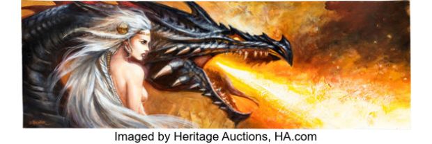Sebastien Grenier - Daenerys Targaryen, Dracaris Illustration Original Art (2016). | Heritage