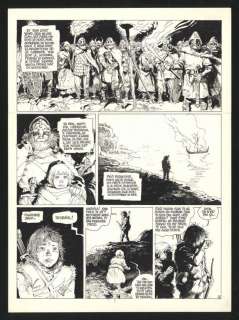 Grzegorz Rosinski - Planche originale n°02 de l‘histoire Première neige - Aaricia - Thorgal