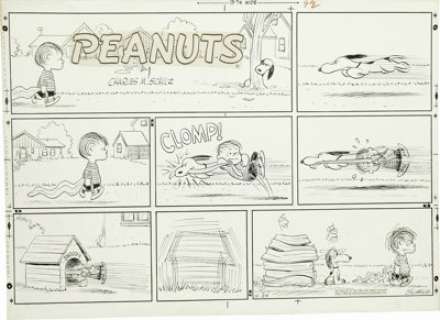 Charles Schulz - Peanuts Sunday Comic Strip Original Art, dated 11-24-57 (United Features Syndicate, 1957). What - | Heritage