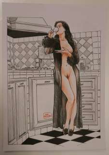 Luca Raimondo | Luca Raimondo - illustrazione originale "Coffee" - Exemplaire unique - (2023) | Catawiki