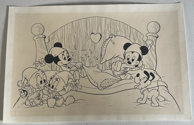 Disney Mickey Mouse Minnie Donald Pluto Original Art Illustration | Neat Stuff Vault