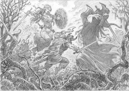 Aouamri, Mohamed - 1 Original drawing - Saga Valta - Assaut viking - 2023 | Catawiki