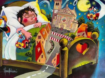 Lara Molinari - “Dreaming Donald Duck” - 70 x 100 cm | Catawiki