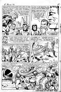 Jack Kirby - FANTASTIC FOUR #36 PG 5 Medusa Origin Inhumans Twice Up