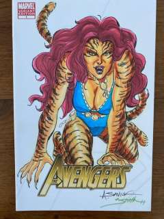 Saviuk, Alex - 1 Original drawing - X-Men - Tigra (blank cover draw) - 2011 | Catawiki