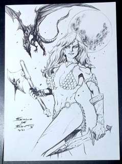 De Fabritiis, Fabrizio - 1 Original drawing - Red Sonja - 2023 | Catawiki