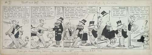 Fisher, Bud - 1 bande quotidienne originale - Mutt and Jeff: “They Are in Russia Today Signing up an Ex’ Grand Duke” | Catawiki