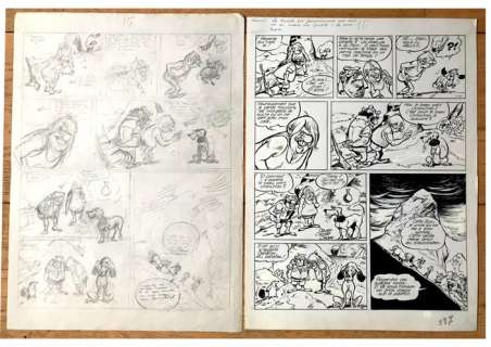 Sirius - 2 Planche originale + planche préparatoire - Bouldadar et Colegram - La Guerre des Kobolds - 1980 | Catawiki