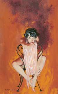 Robert McGinnis (American, 1926) You Can‘t Live Forever paperback cover, 1959 Gouache on board 12-1/2 x 7-3/4 inches ...
