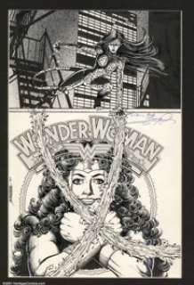 George Perez - Original Cover Art for Wonder Woman (2nd Series) #9 (DC, 1987). The villainous Cheetah shows - | Heritage