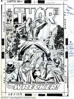 Jack Kirby and Vince Colletta - Original Cover Art for Thor #148 (Marvel, 1968). It’s covers like this that made - | Heritage