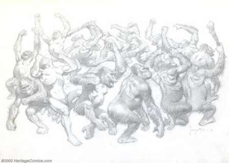 Frank Frazetta - Original Illustration (1992). Created in the early 1990s for a proposed Tarzan project, this is - | Heritage