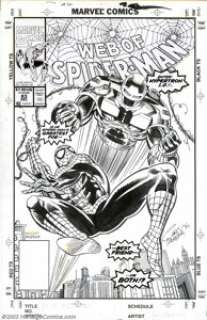 Chris Marrinan and Don Hudson - Original Cover Art for Web of Spider-Man #83 (Marvel, 1991). Chris Marrinan -
