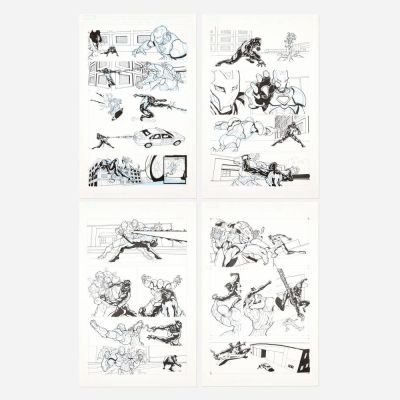 Lot 339 - Gustavo Vazquez, What If? Spider-Man: Back In Black #1 Story Pages 15, 16, 17 and 18 Original Art (Marvel Comics, 2008) | Landry Pop Auctions