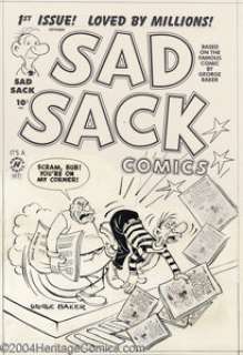 George Baker - Original Cover Art for Sad Sack #1 (Harvey, 1949). If you would like to own a holy grail in -