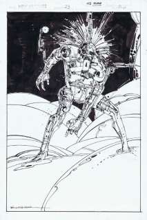 Sienkiewicz, Bill - New Mutants #23 Warlock Pinp-up (as published)