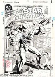 Jerry Ordway - All-Star Squadron #28 Cover Original Art (DC, 1983). The Justice Society of America faces a -