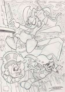 Julian Jordan - 1 Pencil drawing - Paperinik / Duck Avenger - "Who is The Masked Mallard?"" | Catawiki