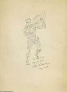 Alex Schomburg - The Black Terror Sketch Original Art (1985). The dark, dramatically-costumed Black Terror proved -