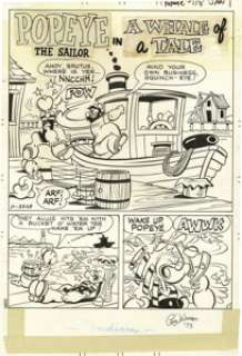George Wildman - Popeye #118 Complete Story Original Art, Group of 5 (Charlton, 1973). Five complete stories by -