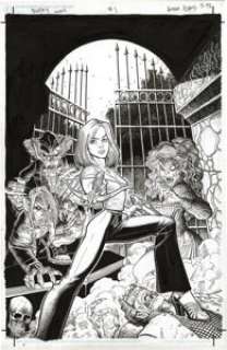 Arthur Adams - Buffy the Vampire Slayer #1 Cover Original Art (Dark Horse, 1998).  Buffy Summers is not like other - | Heritage