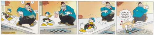 Al Taliaferro - Donald Duck Daily Comic Strip Original Art, dated 3-23-38 (Walt Disney Enterprises, 1938).  Cast -