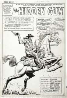 Dick Ayers and Bill Everett (as Bill Roman) - Two-Gun Kid #81, Splash Page 1 Original Art (Marvel, 1966). -